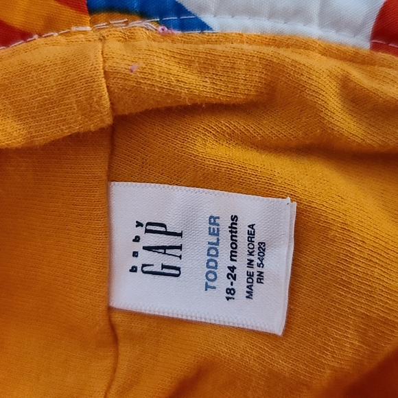 Vtg Baby GAP Hibiscus Flower Beach Sun Summer Bucket Hat Kids Toddler 18 24 Mo - Picture 7 of 12